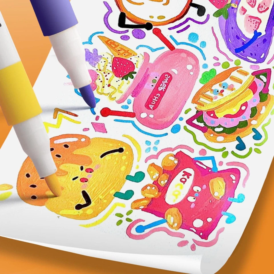 1 Set Marker Pen For Kids Fine Tip No Press Acrylic Markers Water-based Ink - image 3 of 4