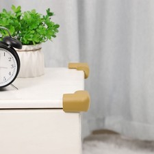 Desk Table Edge Foam Corner Cushion Guards Soft Bumper Protector 4pcs Brown