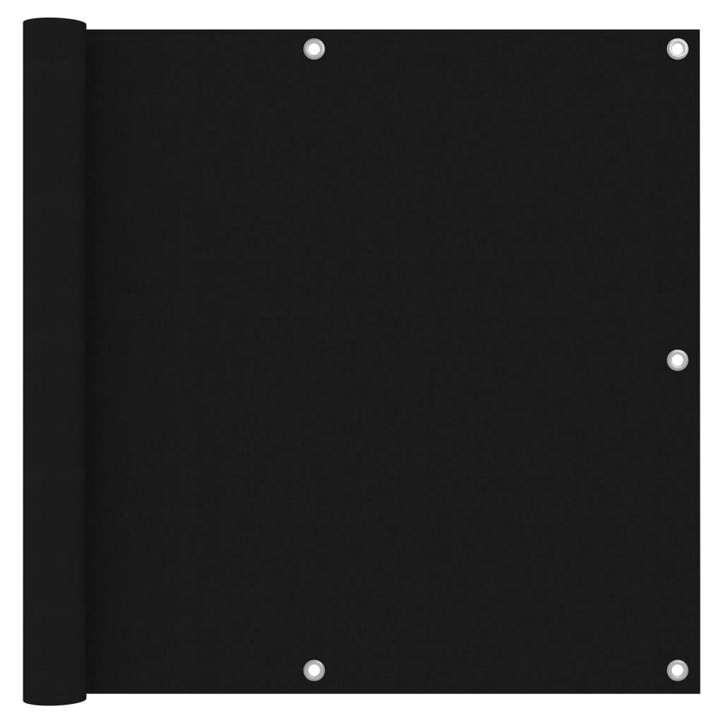 vidaXL Balcony Screen Black 90x500 cm Oxford Fabric