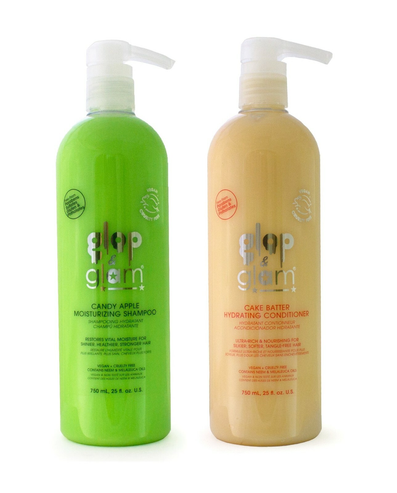 Glop & Glam Candy Apple Увлажняющий шампунь и кондиционер для торта 25 унций Duo