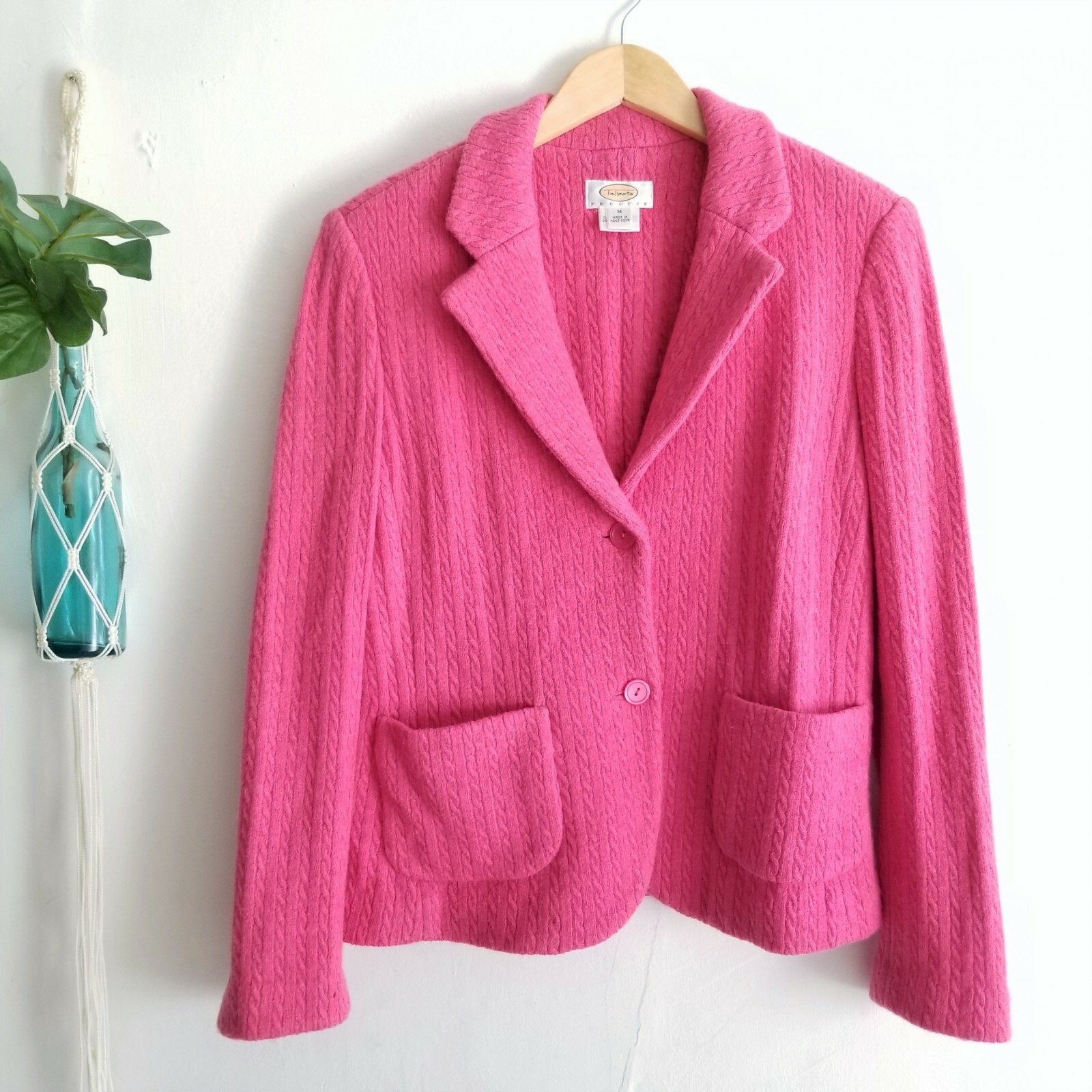talbots pink wool coat