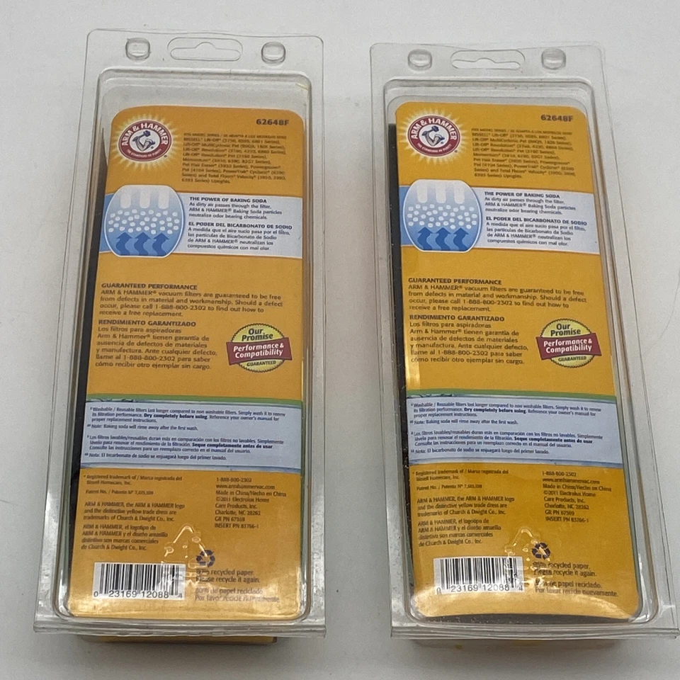 2 Bissell 8 & 14 by Arm and Hammer Odor Eliminating Vacuum Filter 62648F NEW - Image 4 of 4