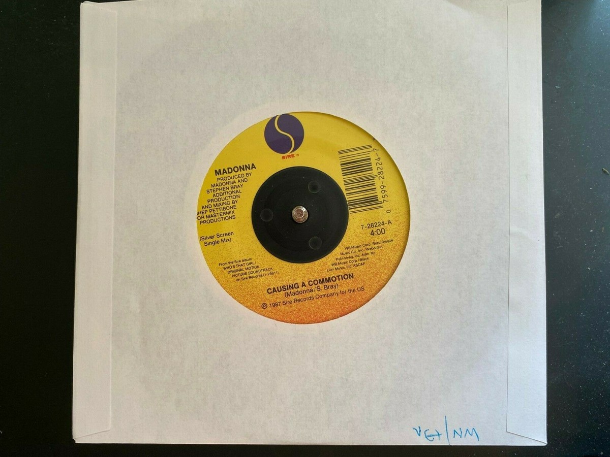 MADONNA Causing A Commotion ピクチャーレコード Madonna Causing a Commotion Vinyl 7 Id11803a for sale online | eBay