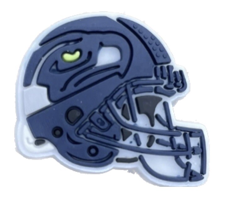 NFL Seattle Seahawks 2 Pcs Football for Croc Charm Jibbitz Helmet Shoe