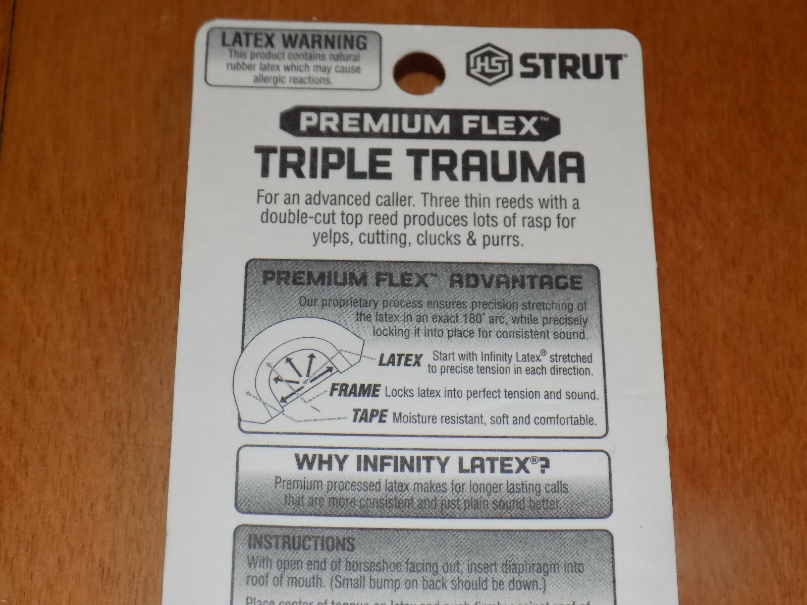 HS STRUT Premium Flex Triple Trauma Hunter Wild Turkey Hunt Hunting Call NEW