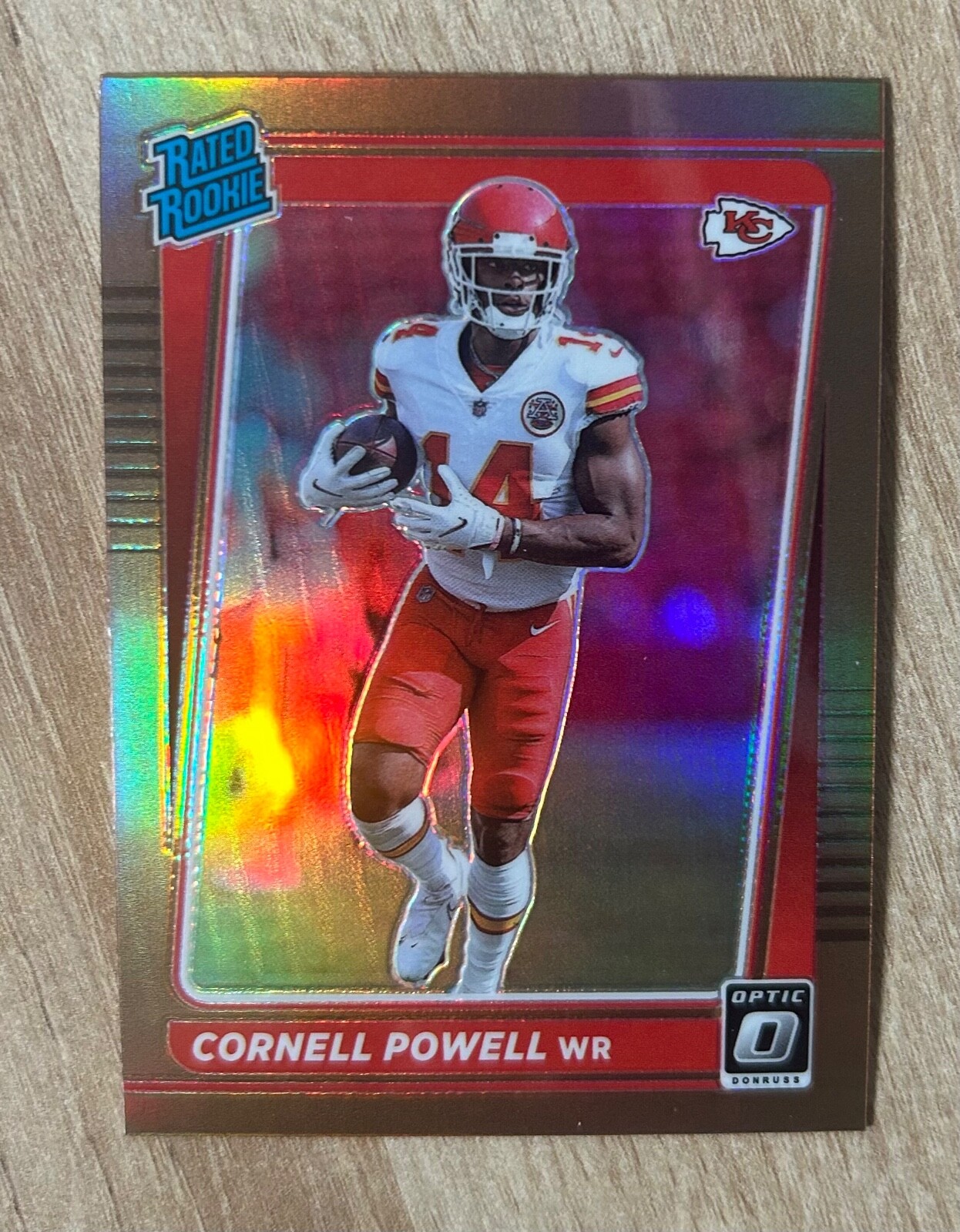 2021 Donruss Optic Cornell Powell Bronze Holo Prizm Rated Rookie RC #240 Chiefs