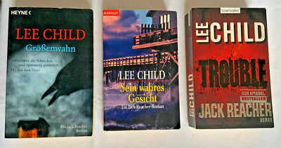 LEE CHILD Jack Reacher 3 Bände ''Größenwahn''  ''Sein wahres Gesicht'' ''Trouble'' TB