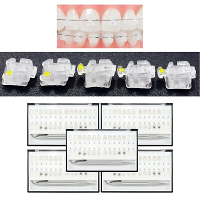 5 Kits Dental Damon Clear Brackets Orthodontic Self-ligating Ceramic MBT 022 345