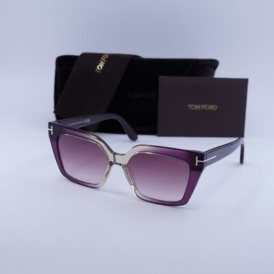 Tom Ford FT1030 83Z Violet/Violet Gradient Mirror 53-15-140 Sunglasses New Au...