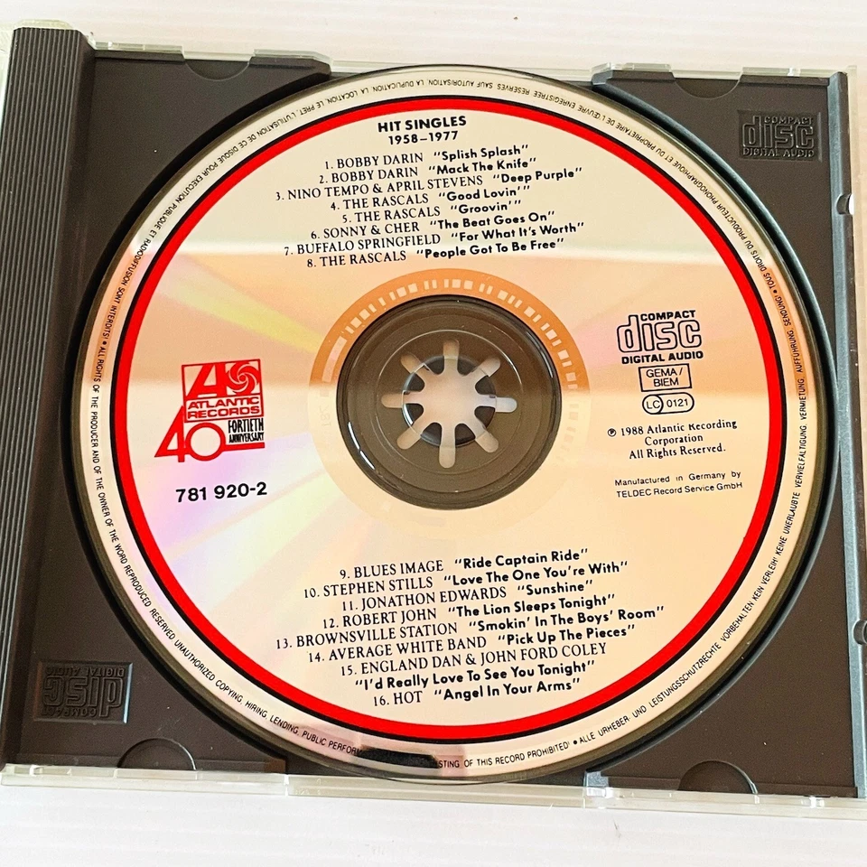 Hit Singles 1958-1977 CD 1988 40th Anniversary Atlantic Records Rare HTF - Image 3 of 4