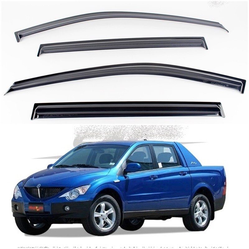 Ssangyong ACTYON SPORTS Window Visor Deflector Smoke 4P Made in