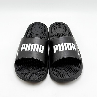 NEW* Men Puma Soft ride Slide Massage Black/Whtie (383062 01  display picture 1