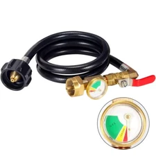 Propane Refill Adapter Hose QCC1 with ON-Off Control Valve for 1Lb To 20Lb Tank