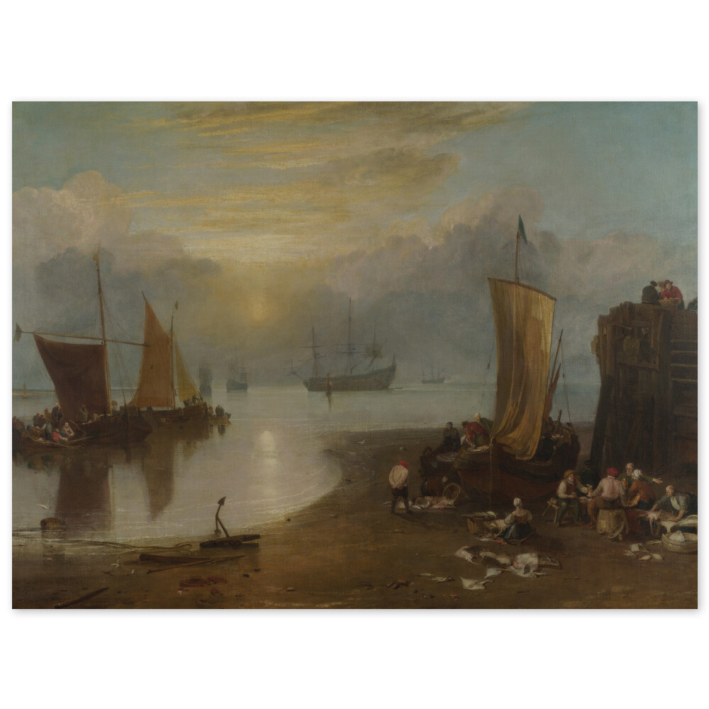William Turner, Aufgehende Sonne im Dunst, Fischer beim Verkaufen von Fisch