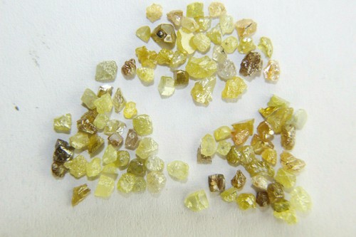 2.01Cts Natural Fancy Yellow Color Rough Diamond Lot 2.00-3.00 MM - Picture 7 of 12