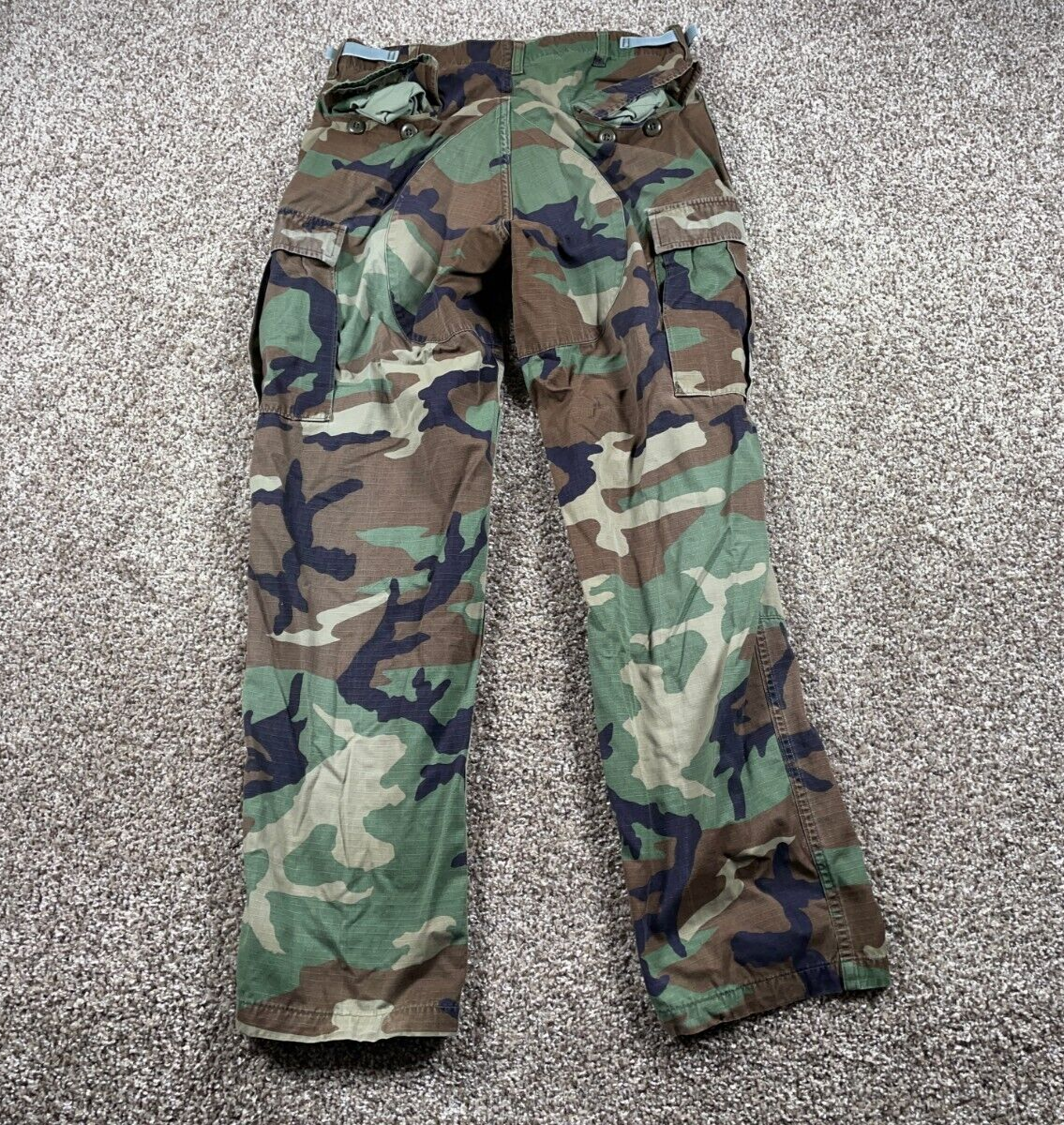 個人装備 WOODLAND CAMO CARGOS VTG Woodland Camo Combat Cargo Pants Men's Medium Long 34 x