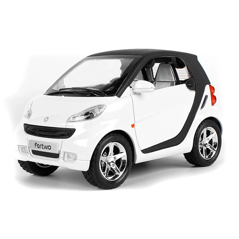 1:24 Scale Smart ForTwo Model Car Diecast Toy Cars Toys for Boys Kids Gift White - Image 3 of 4