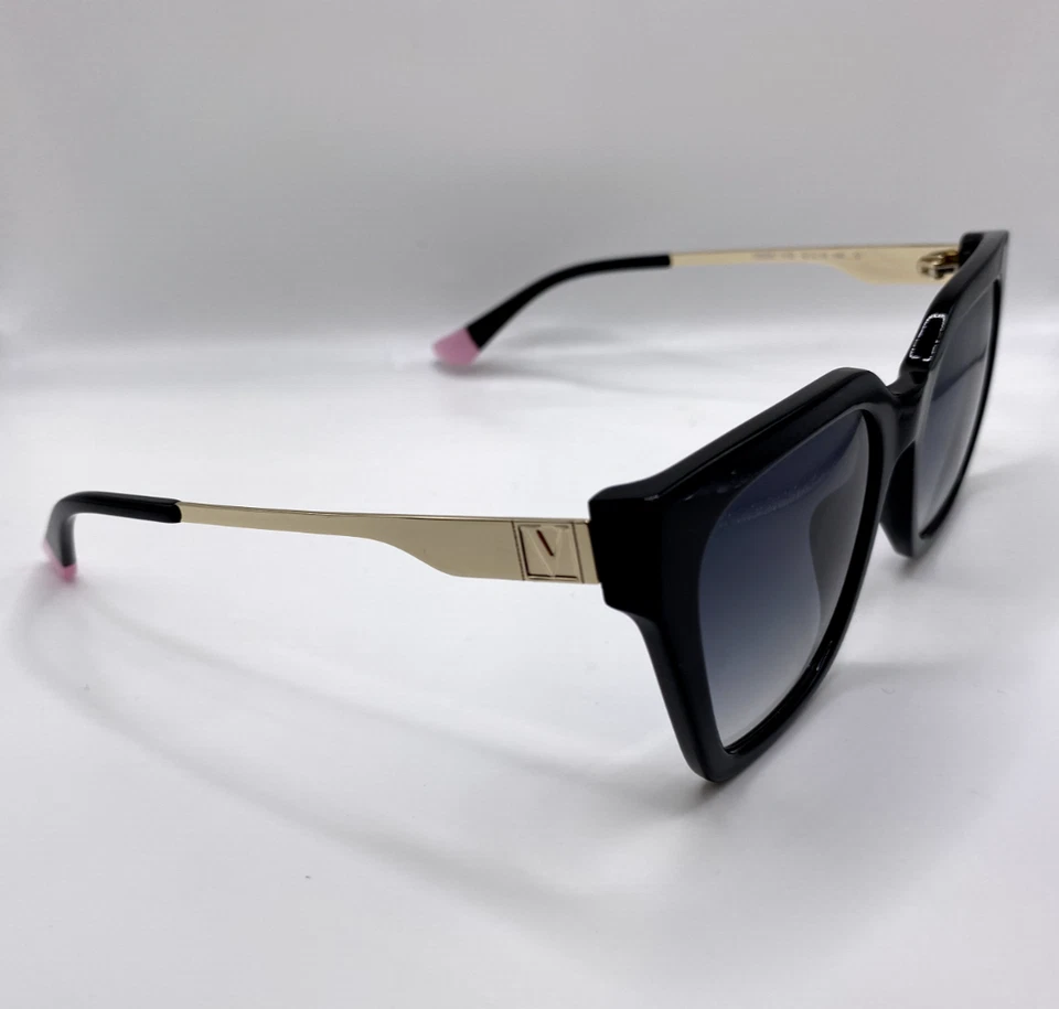 Victoria Secret VS0061 01B Black Gold Cat Eye Plastic Sunglasses Frame 53-19-140 - Image 3 of 4