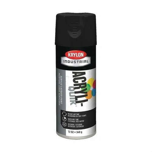 Krylon 1613 12-Oz Fast-Drying High Gloss Finish Spray Paint, Semi-Flat Black