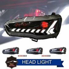 Led Headlights And Tali Lights For Mitsubishi Lancer Evo X 2008-17 Animation
