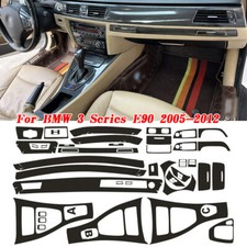 For Bmw 3 Series E90 2005-2012 5d Carbon Fiber Sticker Inner Panel Trim Decals