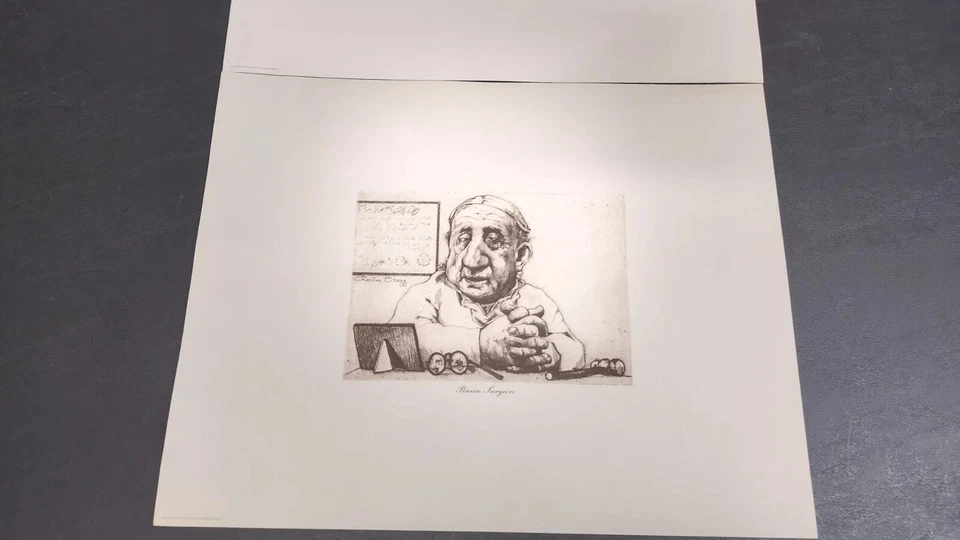 Lote de impresión vintage de Charles Bragg - HORAS DE VISITA Y CIRUJANO CEREBRAL 14,5"X11,5" Foto 2 de 4