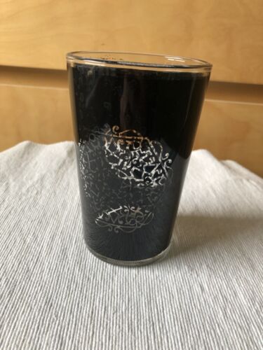 Teelichthalter Windlicht aus Glas AirWick Schwarz romantisch Muster Kerzenhalter - Bild 1 von 5