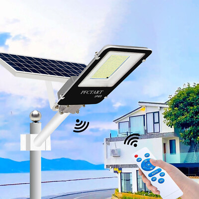 5000W Watts Commercial LED Solar Street Light Dusk to Dawn Parking Lot Road Lamp