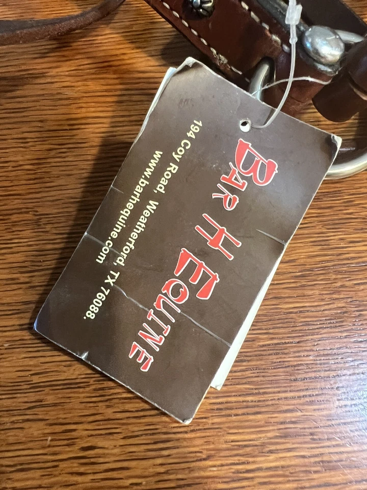 ARNÉS TACHONADO PELO REAL ROSA EQUINO BAR H BRH-10772 RD - CASTAÑO NUEVO CON ETIQUETAS Foto 4 de 4