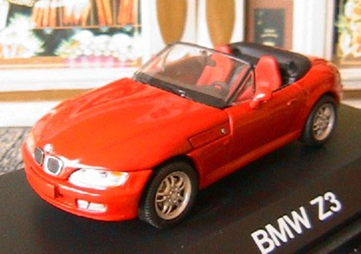 Miniature BMW Z3 E36 cabriolet 1996 Schuco 04141 voiture de sport rouge 1/43