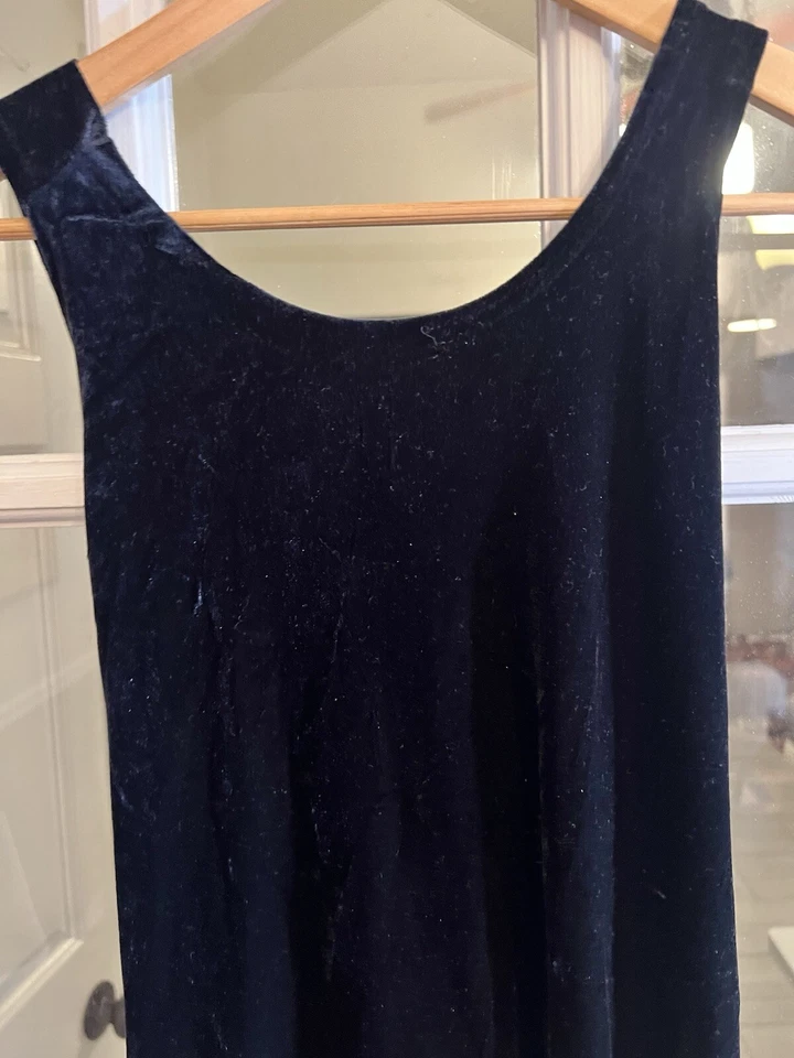 Maxi Vestido De Colección Y2K Ronni Nicole Terciopelo Negro Talla Pequeña Hada Gótico.        Q Foto 3 de 4