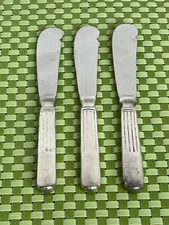 World Tableware APOLLO Silverplate 3 Butter Spreaders Amsilco Korea Flatware