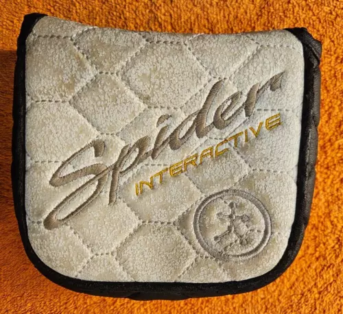 TAYLORMADE SPIDER BLAST MALLET PUTTER HEADCOVER RH OR LH WHITE - BLACK