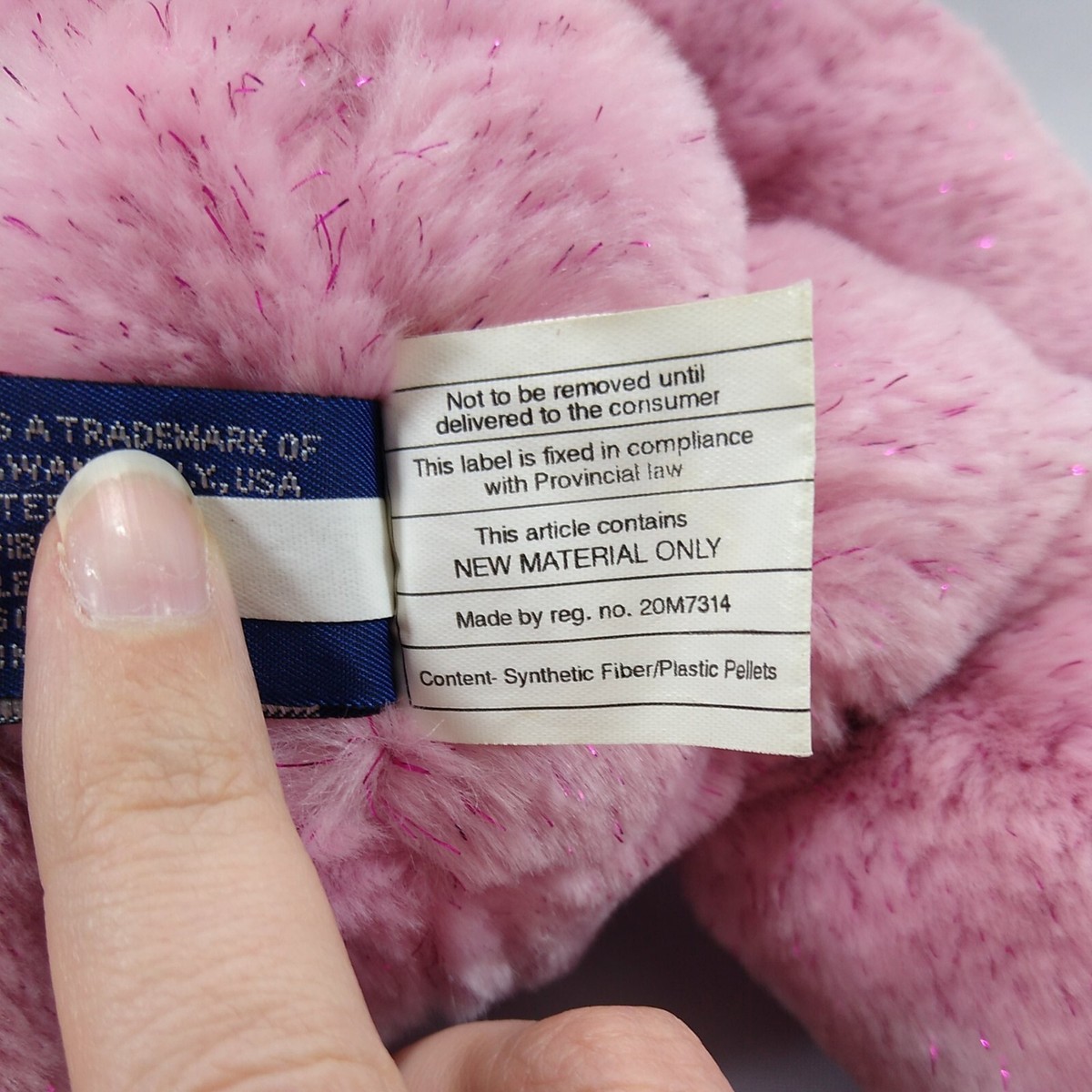 Vintage Pink Teddy Bear Ganz Heritage Collection Stuffed Animal
