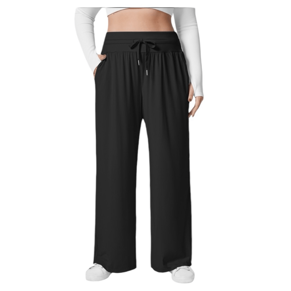 Halara High Waisted Wide Leg Cool Touch Pants with Drawstring & Side Pockets - Size S Regular