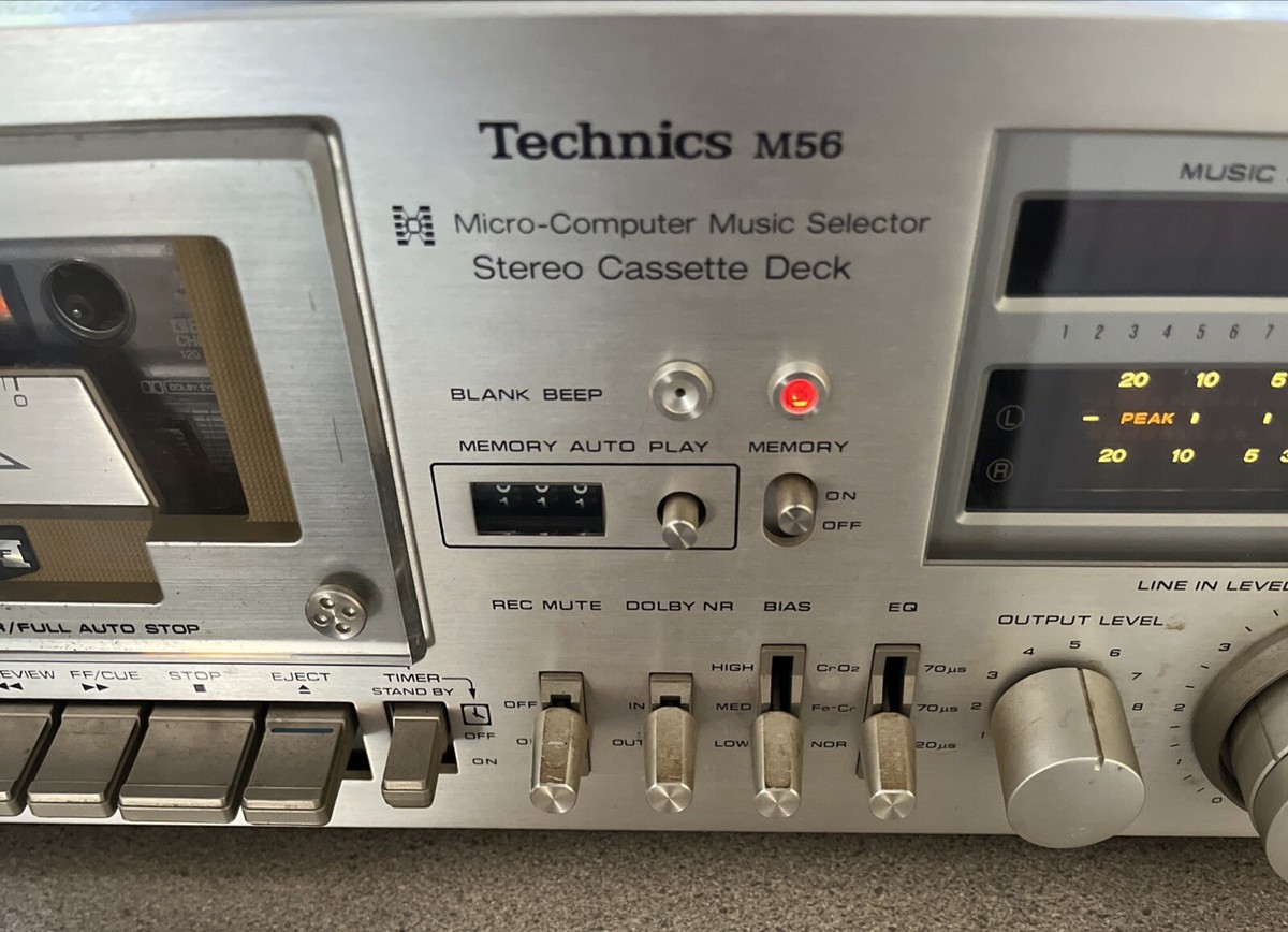TECHNICS RS-M56 HPF HEAD CASSETTE DECK WITH MUSIC SELECTOR VG COND