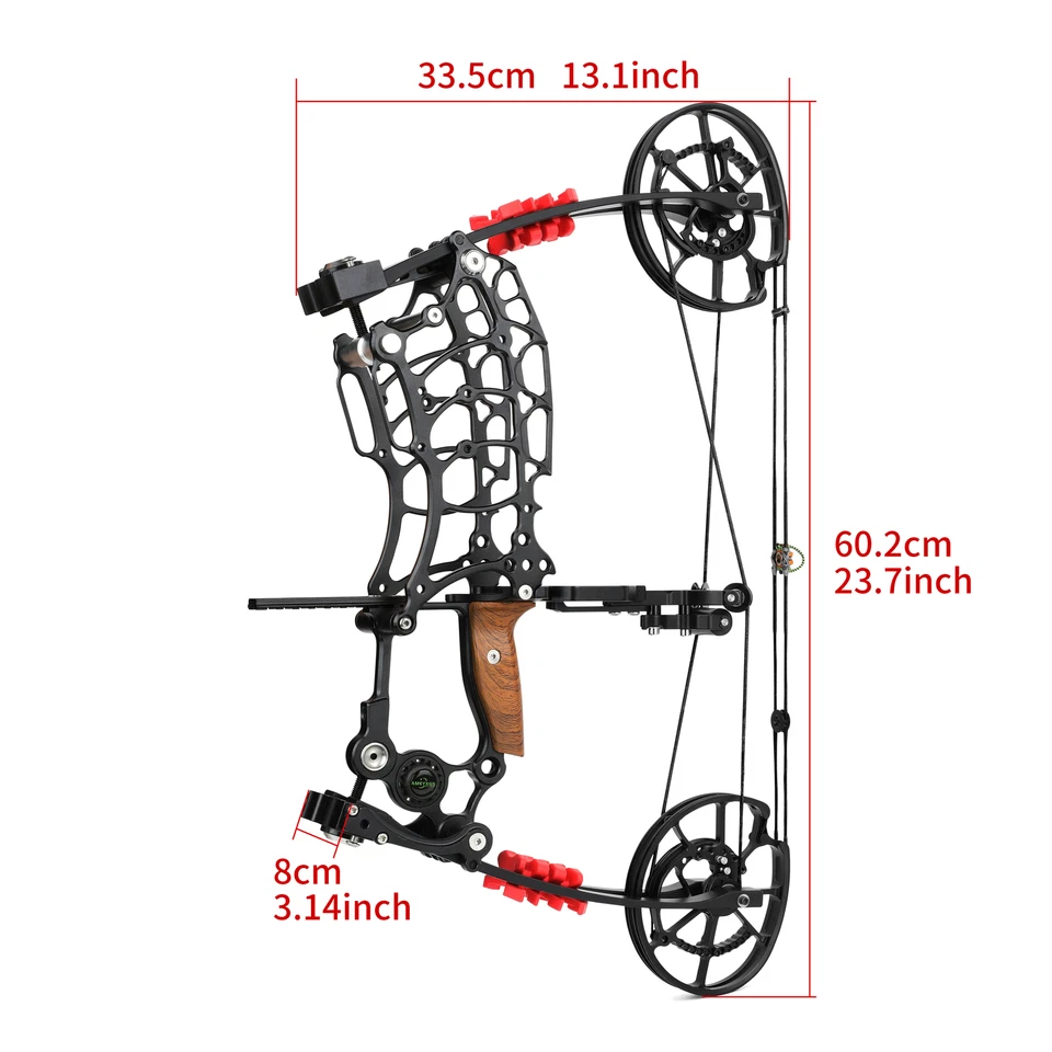 Dual-use Compound Bow 30-70lbs Aviation Aluminum Bow Hunting Shooting Archery - Image 4 of 4