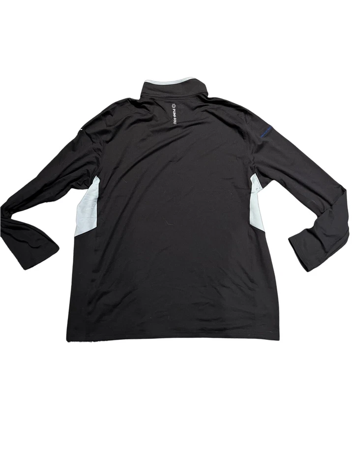 Nuevo con etiquetas Pullover Puma Rotation Golf 1/4 Cremallera Negro con Logotipos Para Hombres Talla X-Grande XL Foto 3 de 3