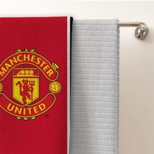 Manchester United FC Beach Towel Pool Bath Football Logo Soft Velour Feel Cotton