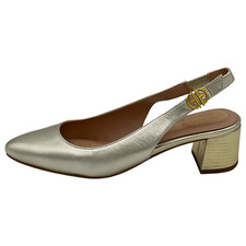Cole Haan Go-To Embossed Leather Slingback Pumps 2063 Womens Size 7.5 B