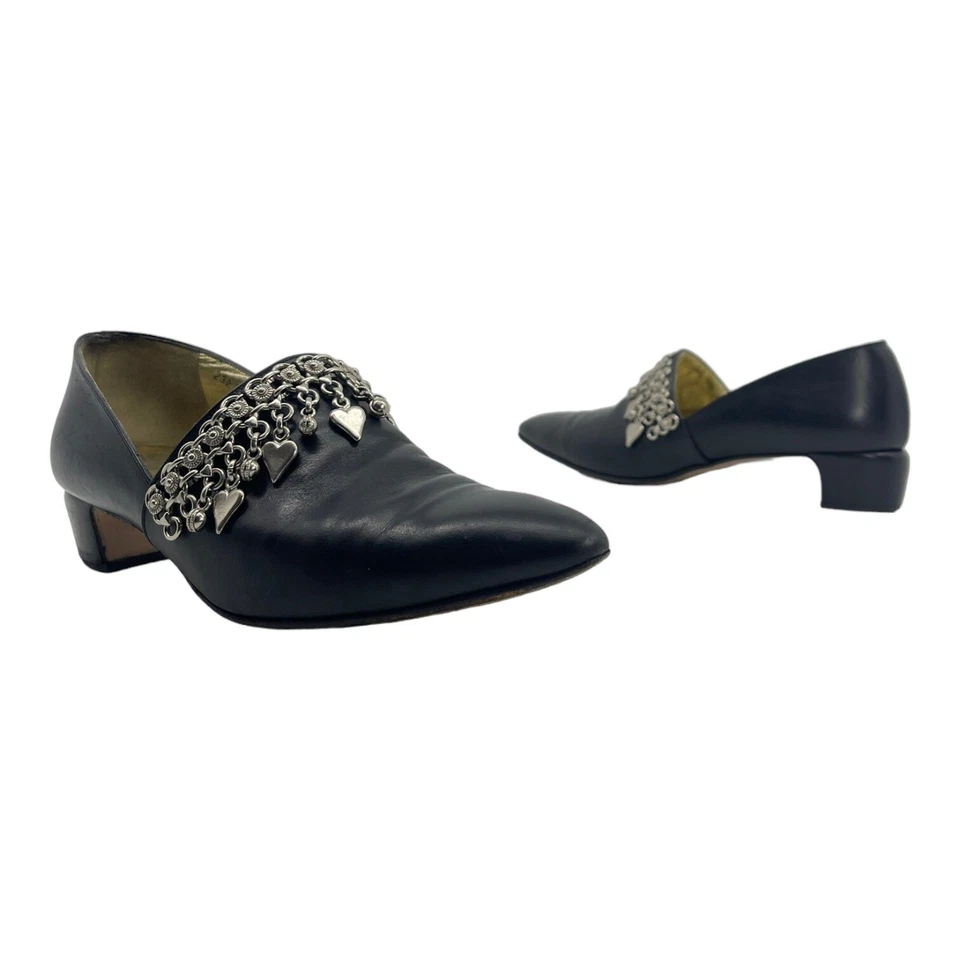 Винтажный WALTER STEIGER женщин 7,5 38 кожи ботильоны мокасины Италия - Изображение 3 из 4