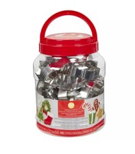 Wilton Christmas Cookie Cutters Set, 40-Piece Metal Cutters NEW Open Box