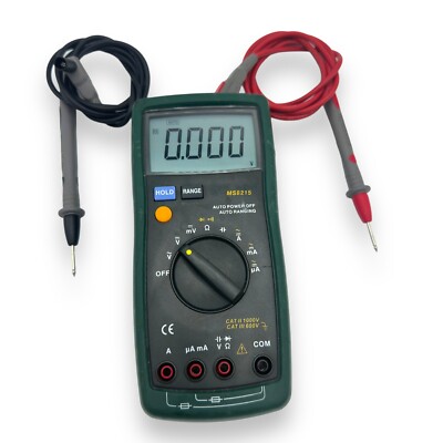 Commercial Electric MS8215 Digital Multimeter Manual Ranging LCD Handheld