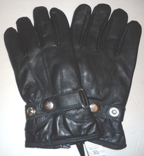 Men's Thinsulate Insulated Wriststrap Genuine Leather Gloves,Medium, Black