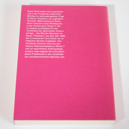 Romer 7 und Das Bild des Menschen im Neuen Testament; Zwei Studien Werner Kummel - Picture 2 of 3