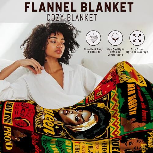 African American Women Blanket, Sorority Blanket for Woman, Black Girl