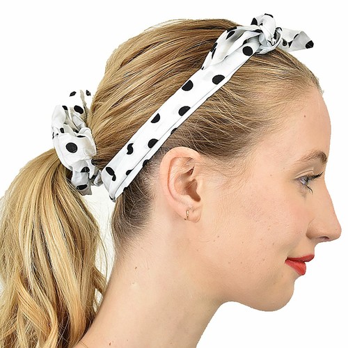 Women's Retro Vintage Versatile Neckerchief Head Scarf Hair Tie Sash Scrunchie - Picture 39 of 66