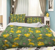 3D Giraffe Cartoon Kids Quilt Cover Set Duvet Cover Bedding Pillowcases