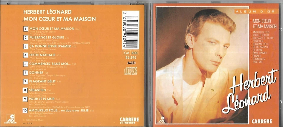 CD HERBERT LEONARD ALBUM OR MON COEUR ET MA MAISON BEST OF 1985 AVEC JULIE - Photo 1/1