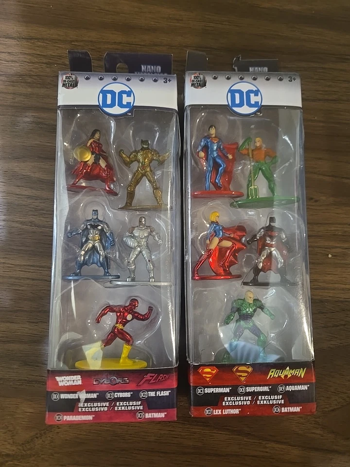 DC Comics Nano Metalfigs x2 pacotes 10 bonecos Die Cast exclusivos para colecionadores - Imagem 4 de 4